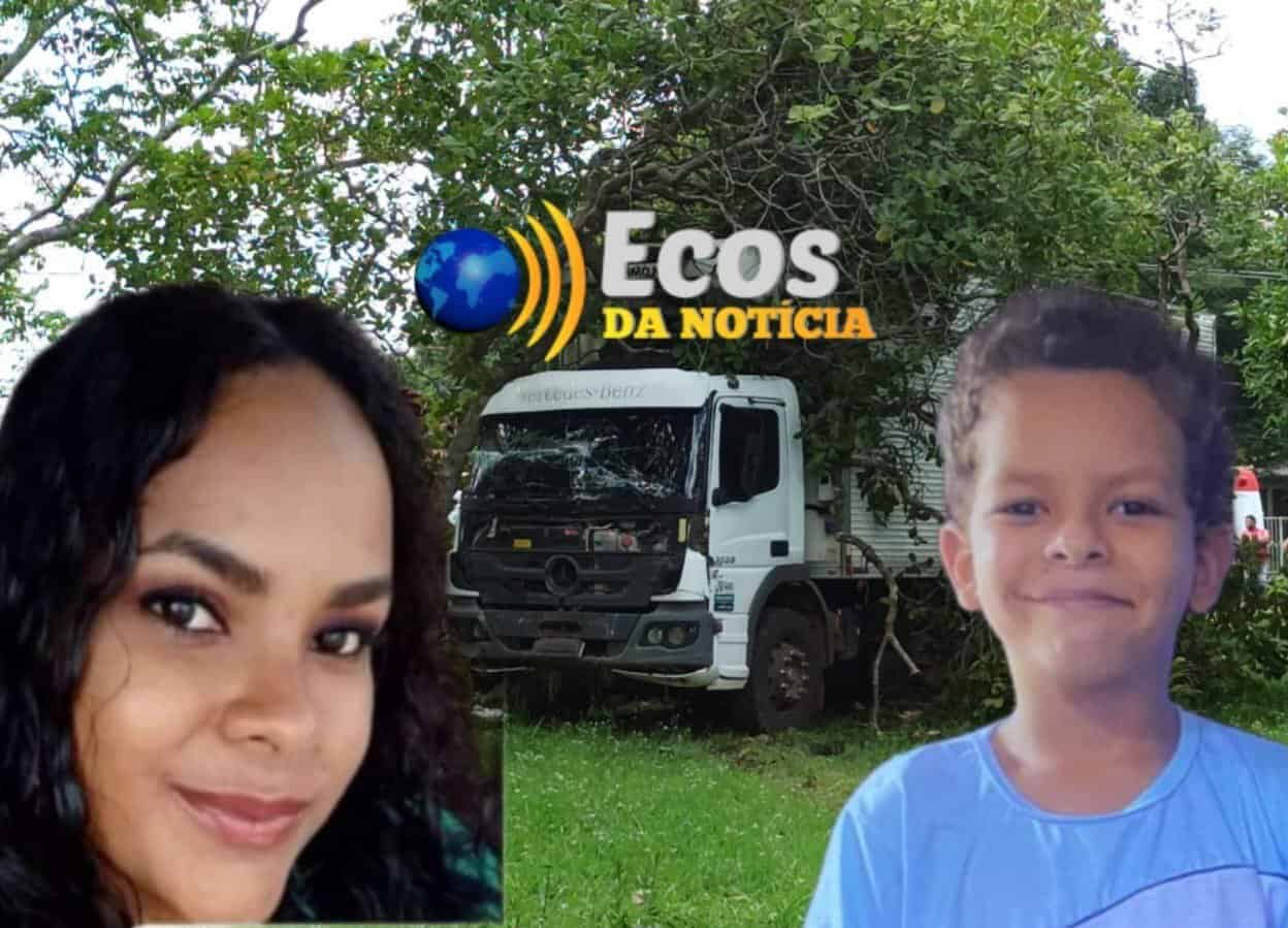 Vídeo mostra exato momento em que caminhão atropela e mata filho e mãe na Rodovia AC-40