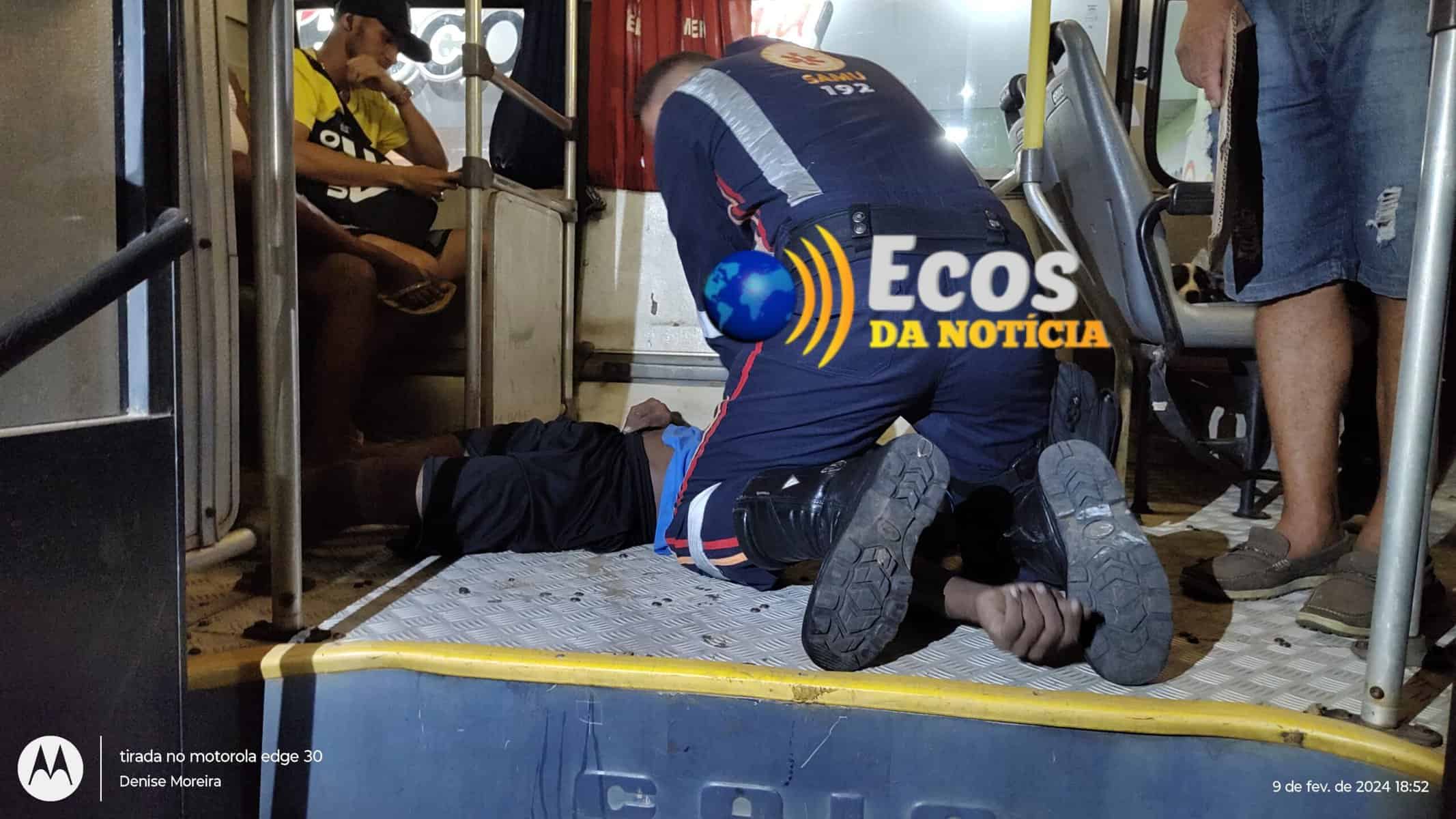 Homem morre após ter parada cardiorrespiratória dentro de ônibus em Rio Branco