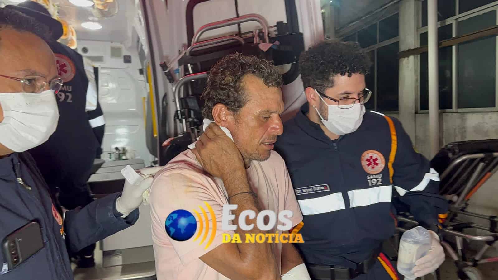Mulher ataca homem em via pública e o fere com golpe de faca no pescoço em Rio Branco