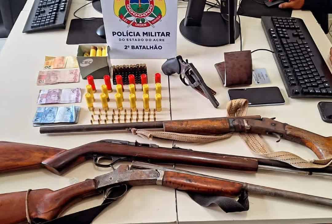 Mais quatro armas de fogo são apreendidas pela Polícia Militar
