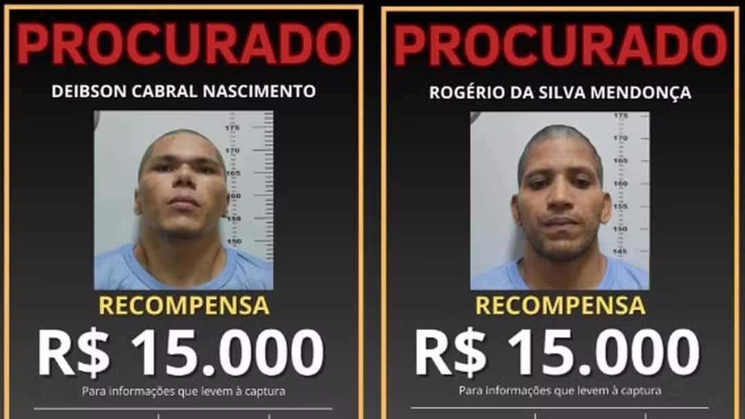 PF anuncia recompensa de até R$ 30 mil por informações sobre fugitivos de Mossoró