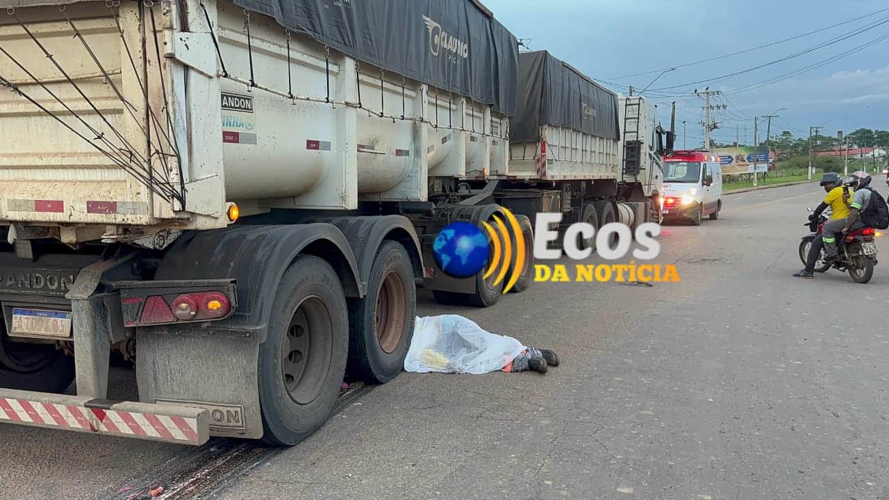 Trabalhador é atropelado por carreta e tem cabeça esmagada na Avenida Sobral