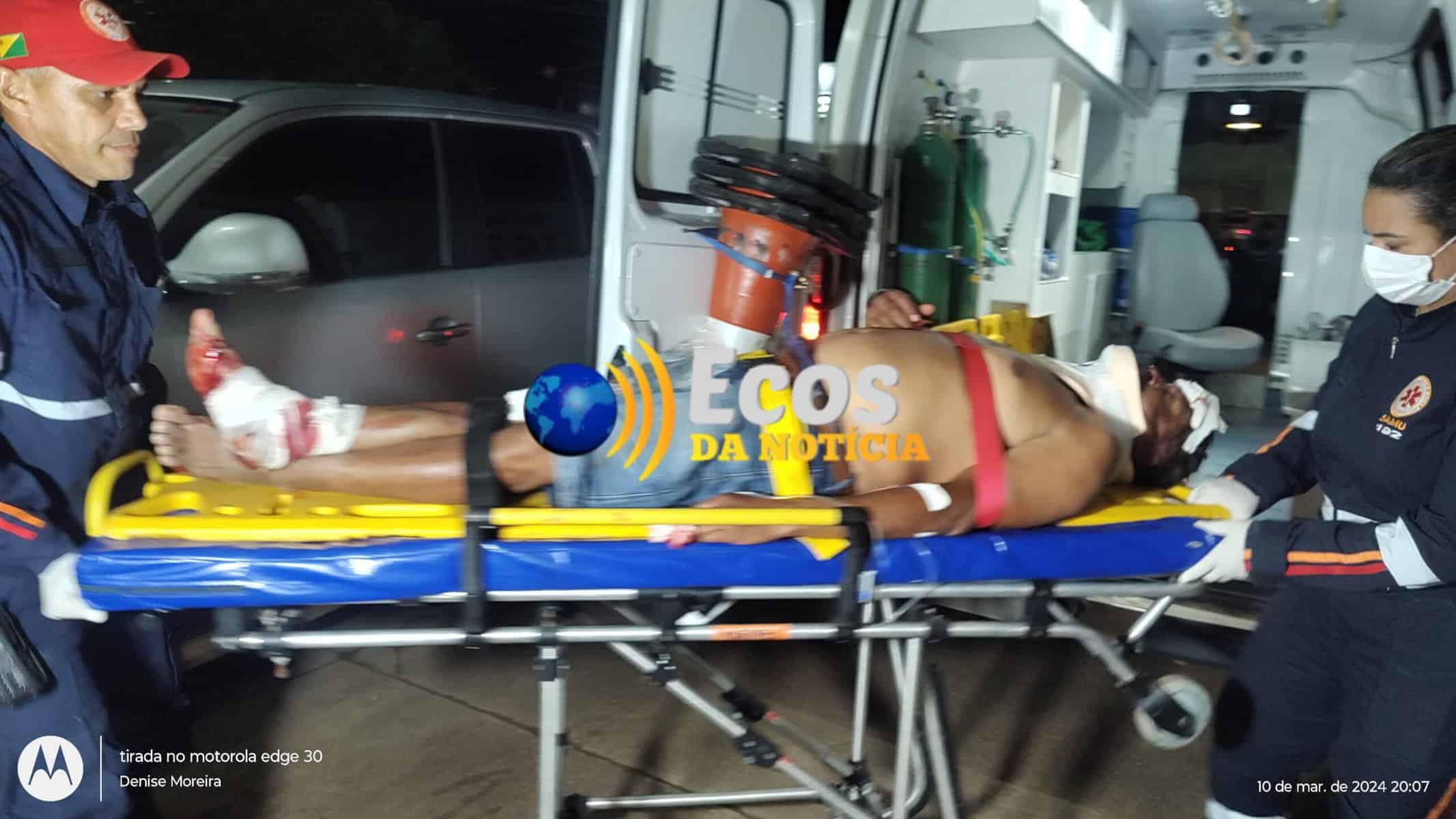Acidente na Rodovia AC-40 deixa condutor de motocicleta  ferido