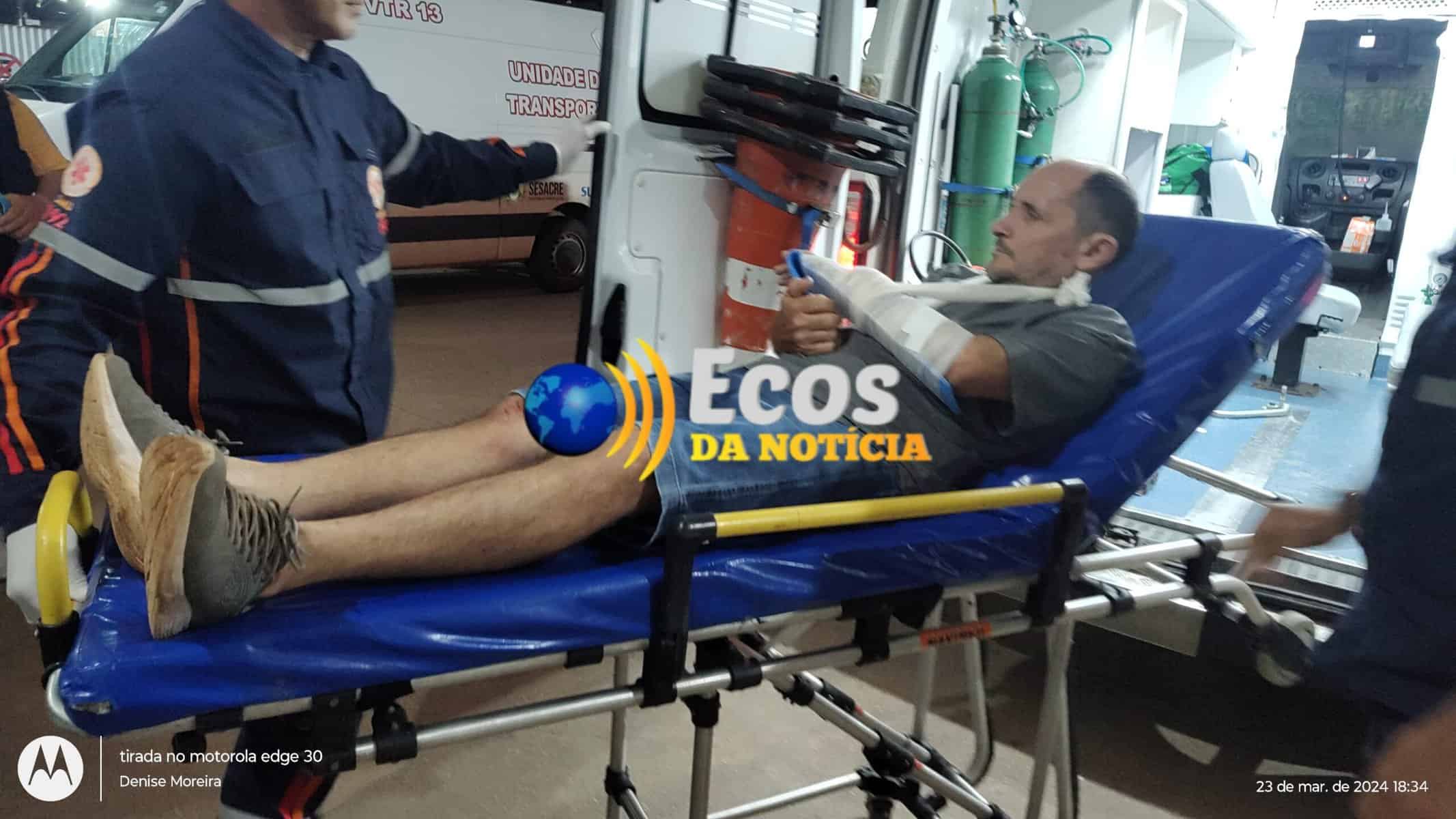 Colisão entre motocicletas deixa um ferido no Ramal Benfica