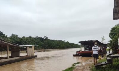 Rio Jordão reduz mais de 1,5 metro e sai da cota de transbordo no interior do AC