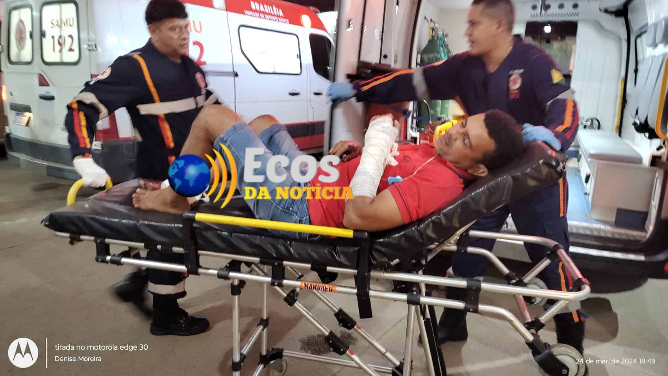 Acidente na BR 364, próximo a Vila Custódio Freire, deixa duas pessoas feridas