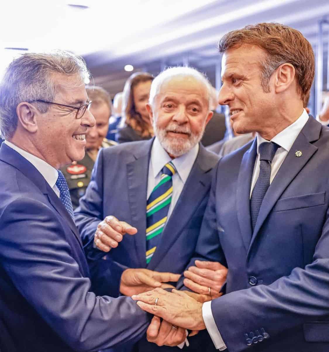 Em agenda com Lula e Macron, Jorge Viana comemora estreitamento de relação entre França e Brasil