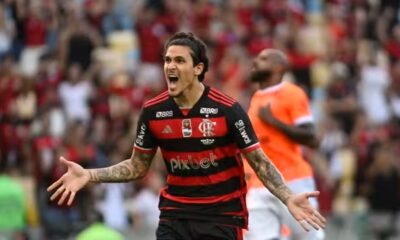 WhatsApp Image 2024-03-30 at 7.43.06 PM Pedro comemora gol do Flamengo contra o Nava Iguaçu (Foto: André Durão)