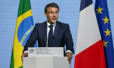 Emmanuel Macron, presidente da França, em visita a São Paulo (Foto: Ayrton Vignola/Fiesp)