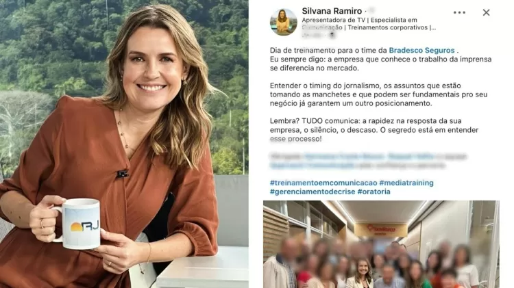 Jornalista Silvana Ramiro mostra na redes sociais atividade extra e é advertida pela Globo
Imagem: Reprodução/Facebook