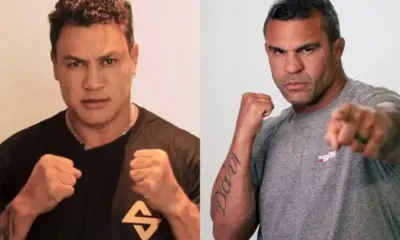 Popó, ex-boxeador, e Vitor Belfort, ex-lutador de artes marciais
Reprodução/Instagram Acelino Popó Freitas e Vitor “The Phenom” Belfort