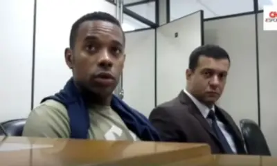 robinho-preso-audiencia-custodia Robinho durante audiência de custódia na sede da Justiça Federal de SantosCrédito: Reprodução