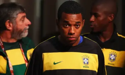 Robinho com a Seleção Brasileira na Copa do Mundo de 2010Crédito: Ryan Pierse - FIFA/FIFA via Getty Images