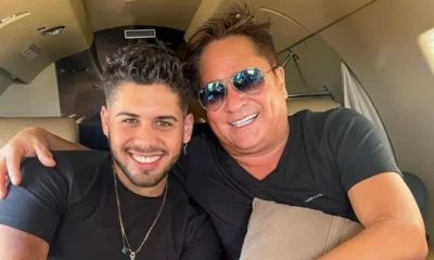 Leonardo ao lado do filho Zé Felipe
Imagem: Reprodução/Instagram