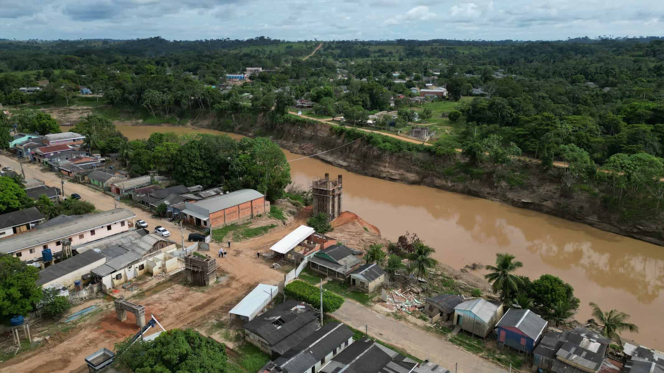 Governo do Acre finaliza pilares da Ponte da Sibéria em Xapuri