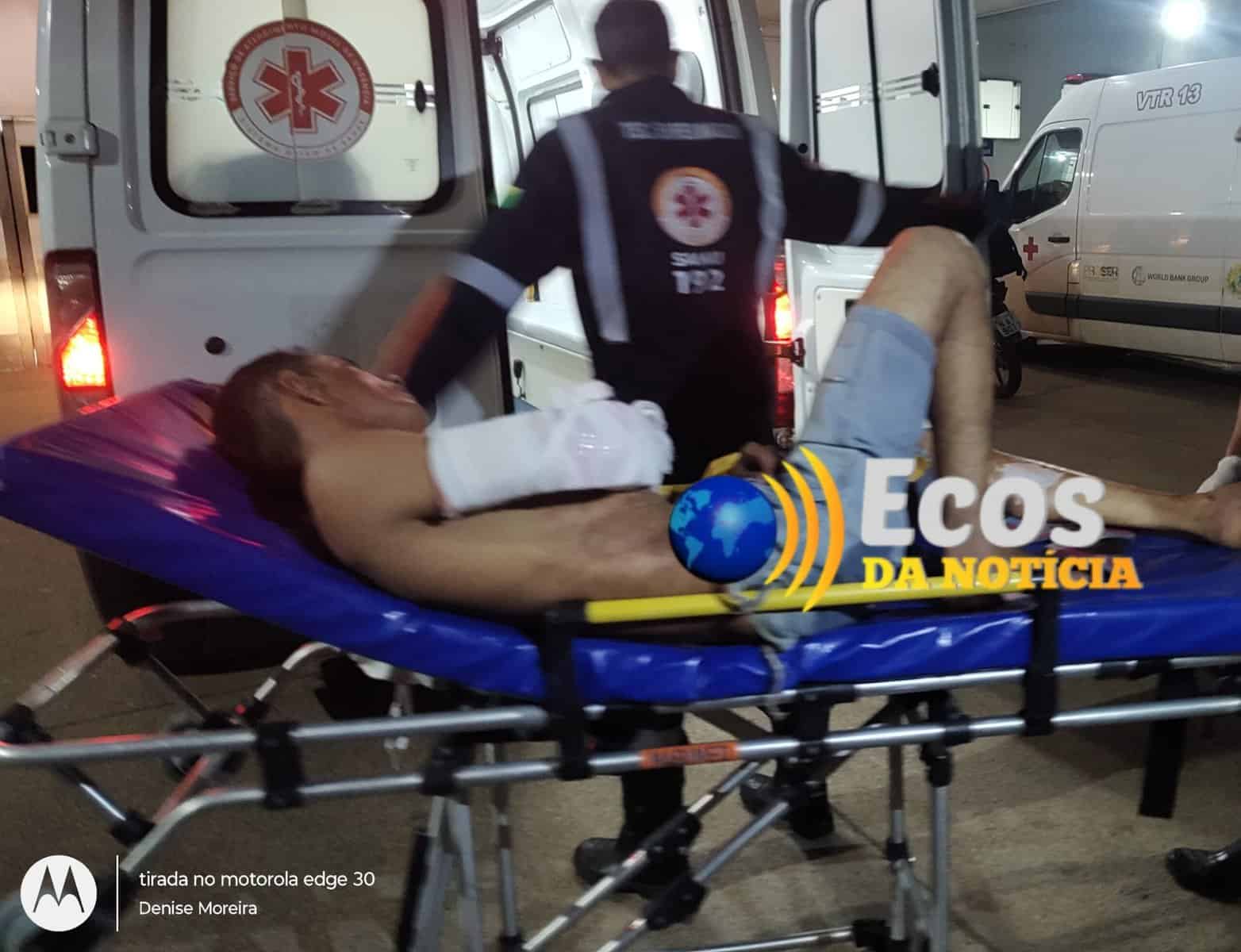 Homem fica ferido, após tentar agredir a esposa no bairro Belo Jardim 1