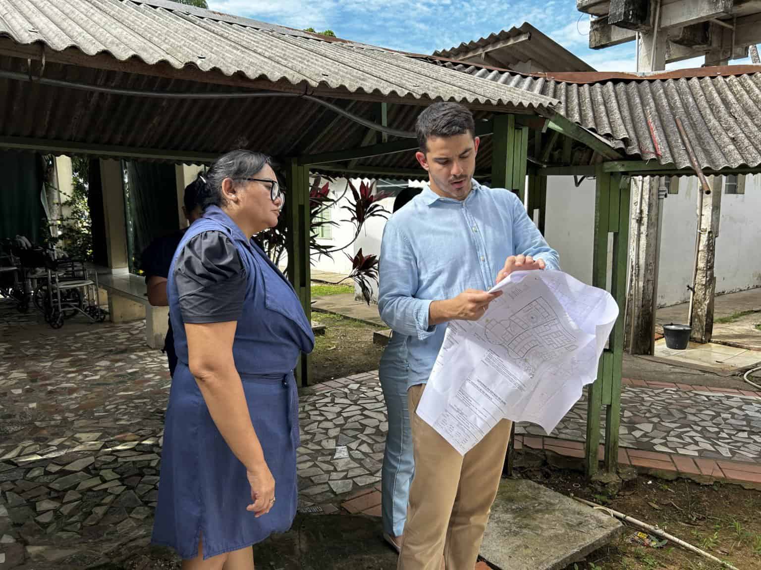 Antes do início da reforma, governo do Acre realiza visita técnica ao Lar Vicentino