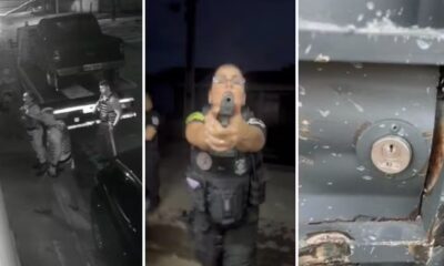 Policiais-invadem-casa-por-engano-e-apontam-arma-para-moradora Policiais invadem casa por engano e apontam arma para moradora. Foto: Reprodução / Redes Sociais