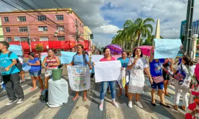 Foto: manifestação na rua Sergipe, em Rio Branco - Jardy Lopes/ac24horas