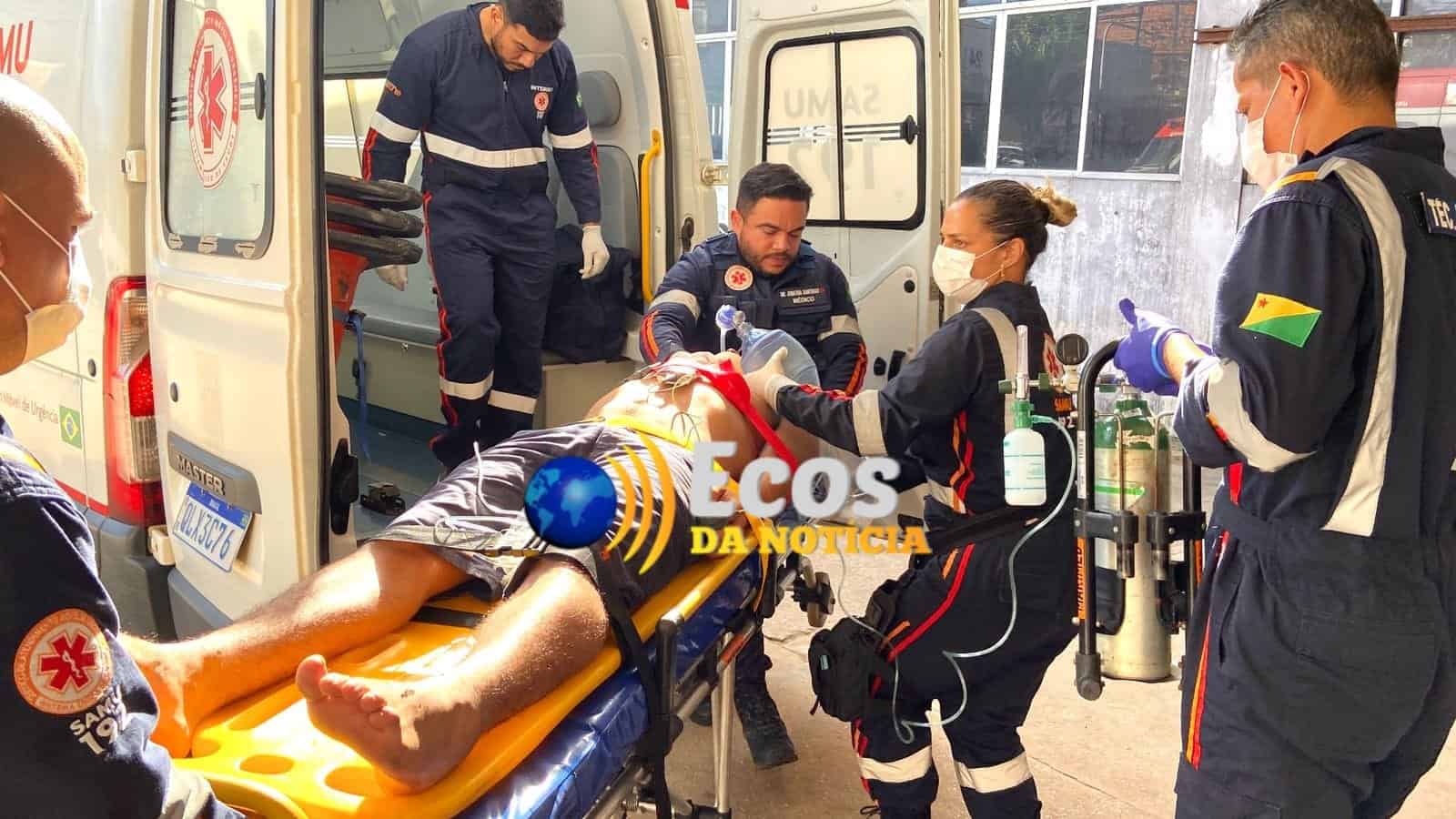 Colisão entre carro e carreta, deixa homem ferido na BR-364