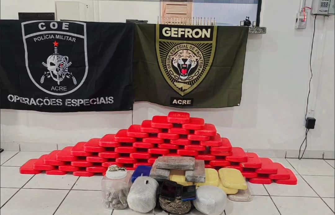 Forças de Segurança apreende drogas avaliadas em quase R$ 2 Milhões no Acre