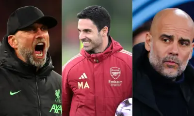 klopp-arteta-guardiola Jürgen Klopp, Mikel Arteta e Pep Guardiola lutam pelo título da Premier League 2023-24
Getty Images (Chris Brunskill/Fantasista; Stuart MacFarlane/Arsenal FC; James Gill - Danehouse)