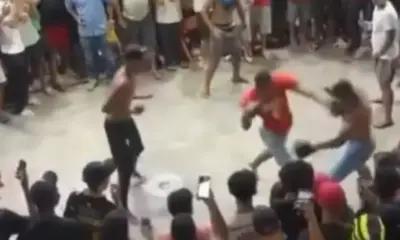 luta-de-rua-ure34oyng3sl "UFC" de rua clandestino na cidade de São Paulo.
Foto: Foto: Reprodução redes sociais