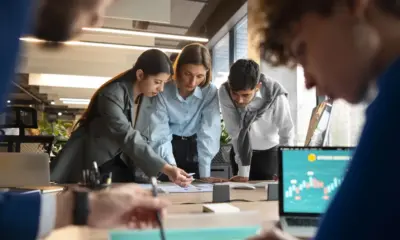 people analyzing checking finance graphs office people analyzing checking finance graphs office