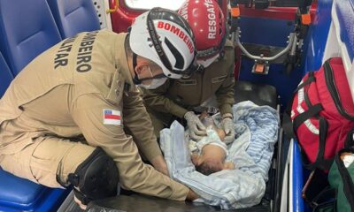 recem-nascido-abandonado-em-manaus foto: Divulgação/CBMAM