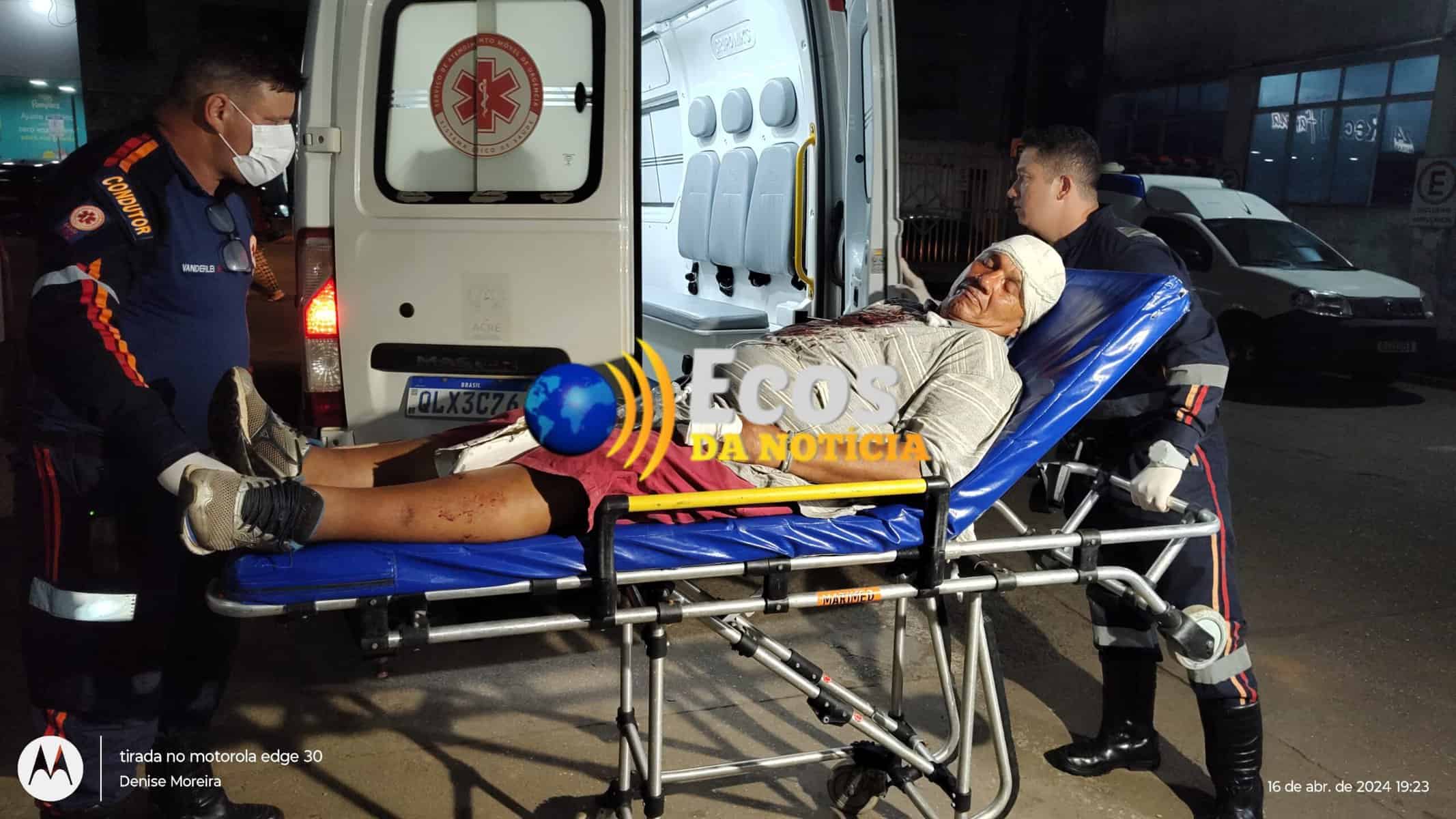 Desentendimento familiar termina com idoso brutalmente agredido em Rio Branco