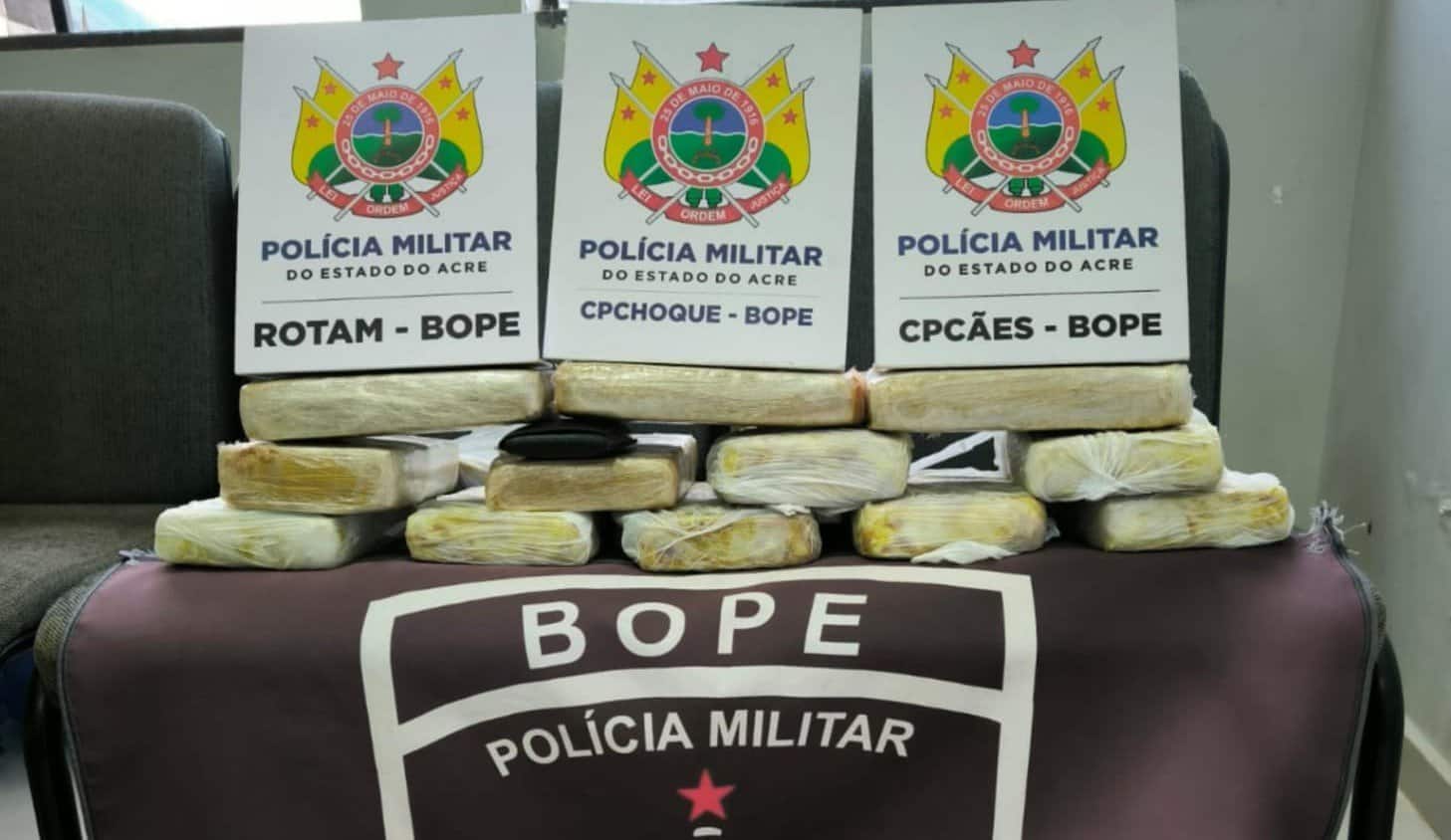 Bope apreende mais de 13 quilos de entorpecentes no Calafate