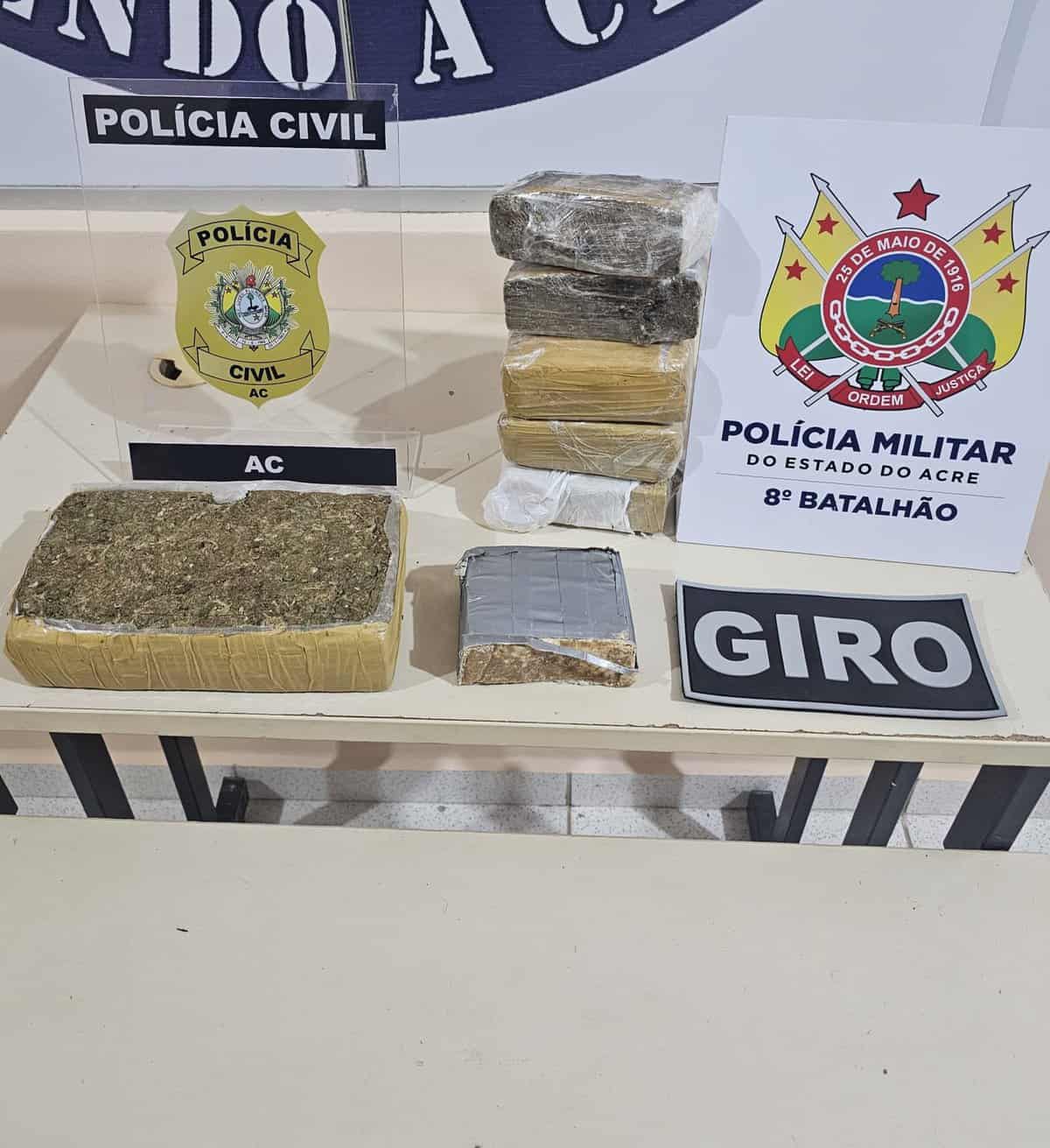 Ação conjunta das polícias Civil e Militar resulta na apreensão de drogas no Acre