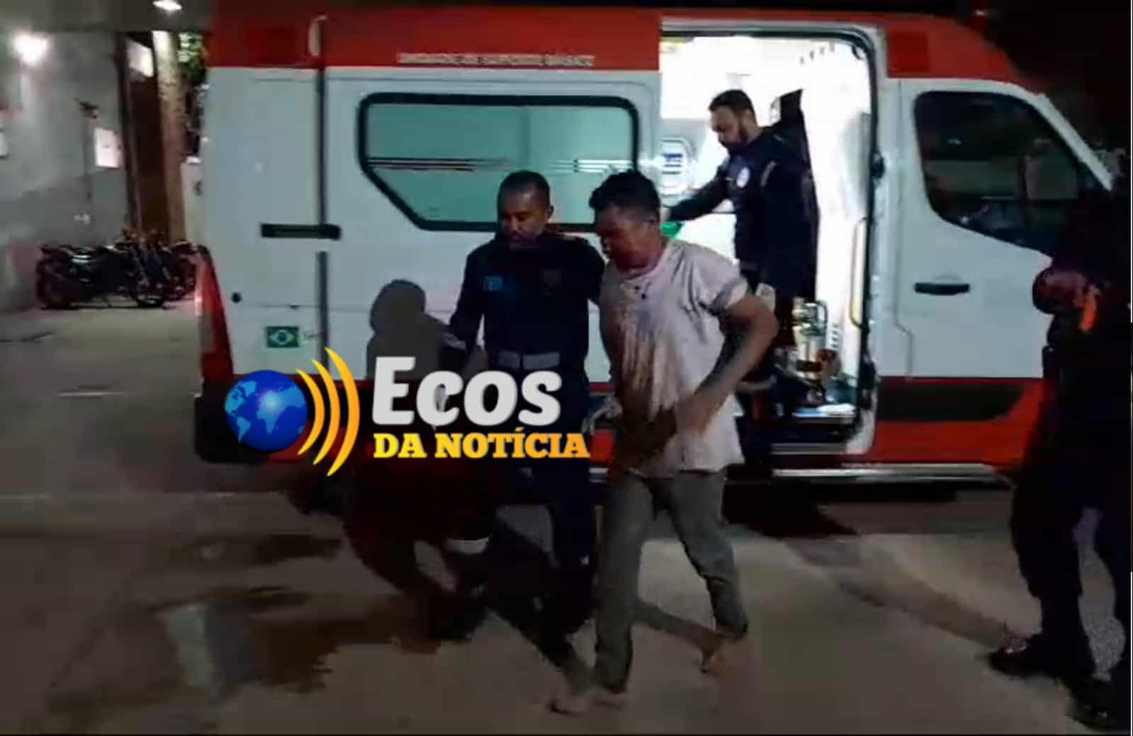 Homem é agredido a golpes de ripa após ameaçar esposa com faca no bairro Valdemar Maciel, em Rio Branco