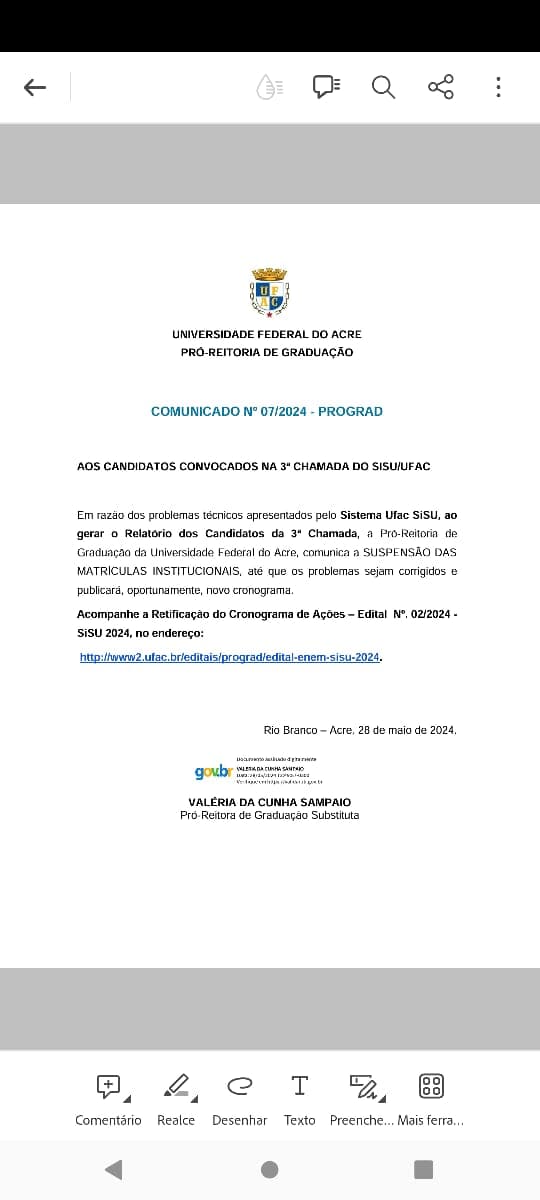 comunicado prograd
