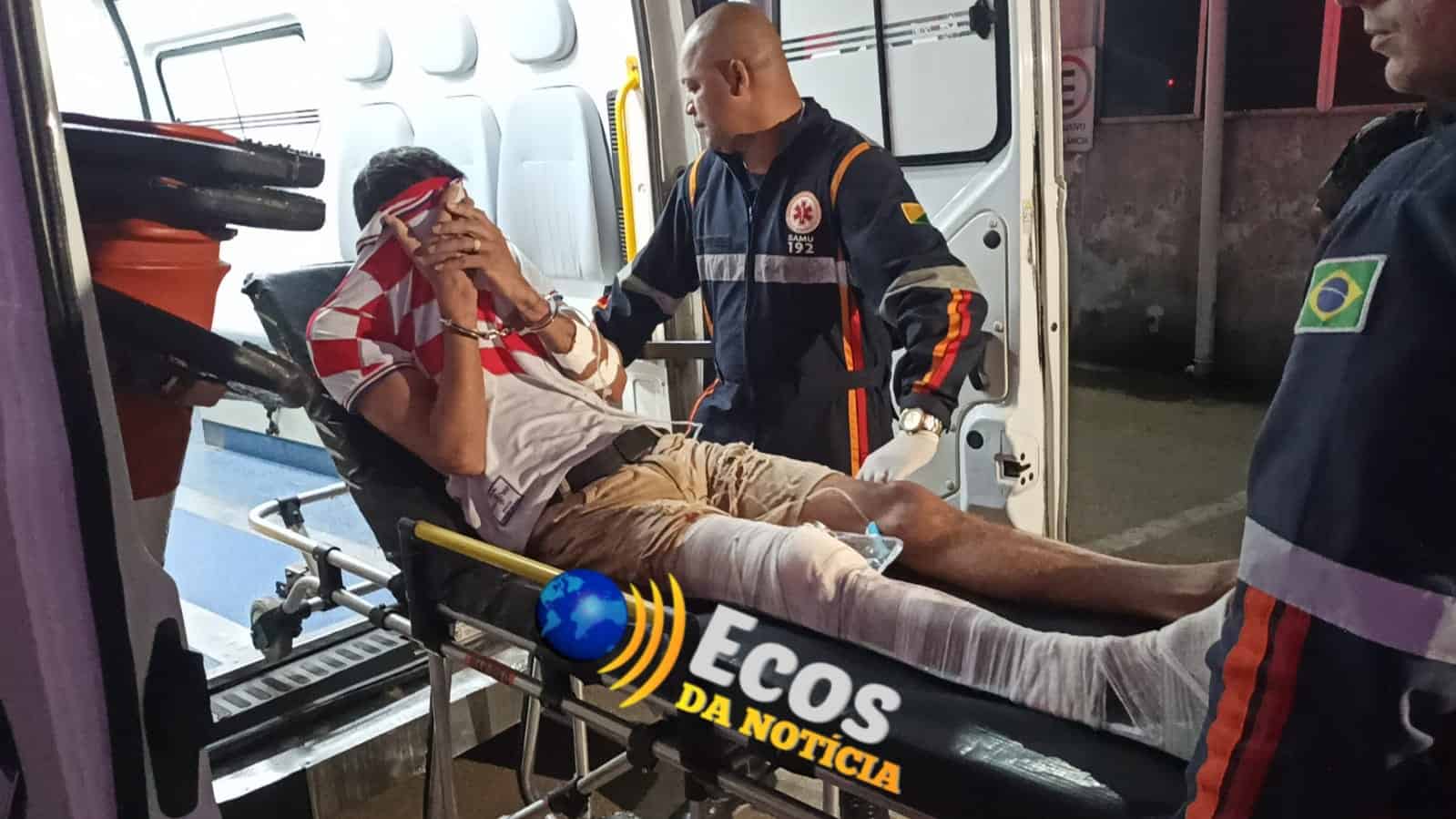 Traficante reage à prisão e é ferido com um tiro; Polícia Militar apreende arma de fogo e drogas