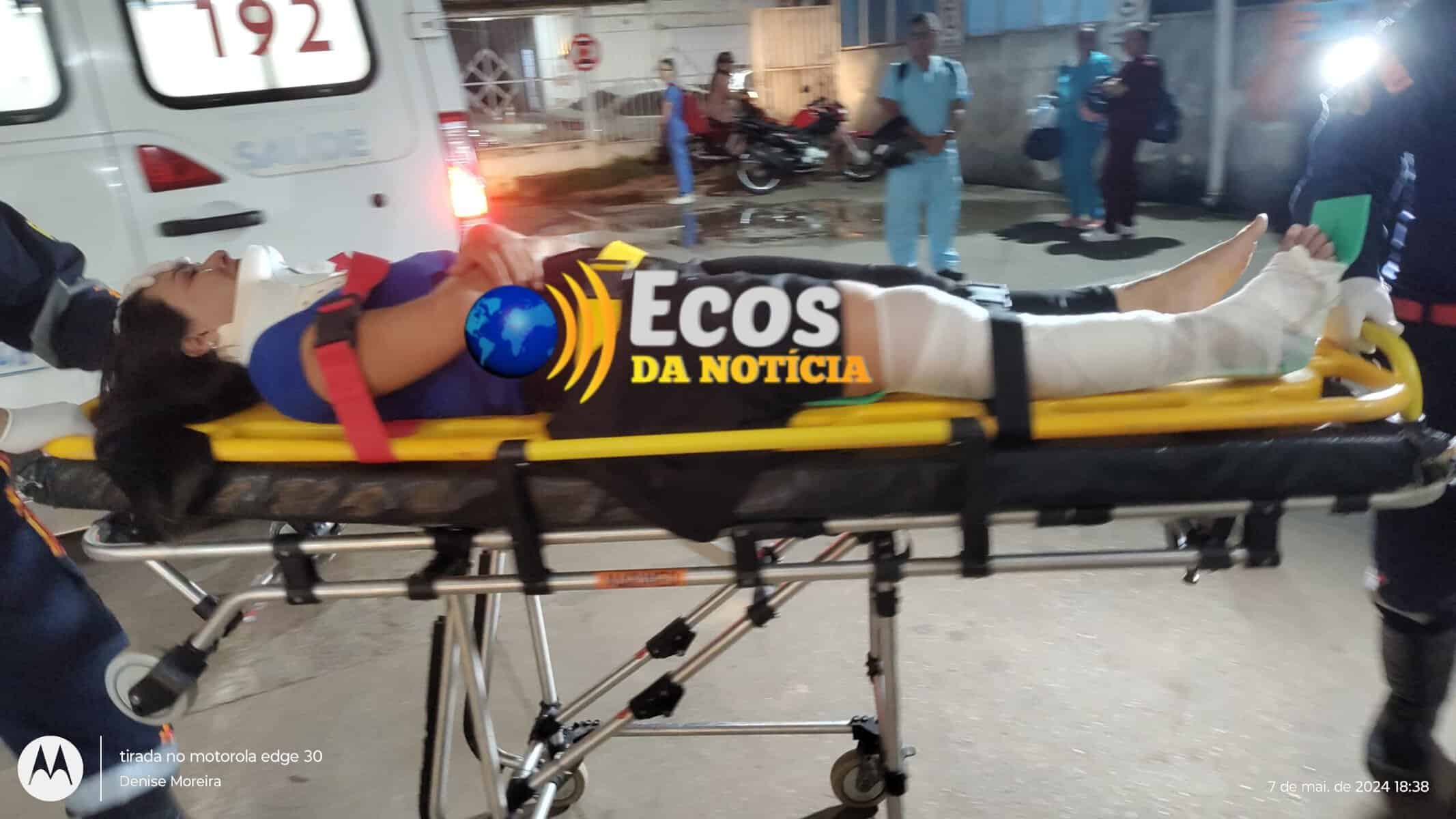 Acidente de motocicleta deixa jovem ferida no Bairro Bosque