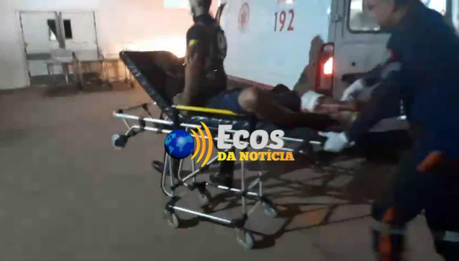 Discussão termina com um furado a golpes de faca e tentativa de atropelamento em Rio Branco