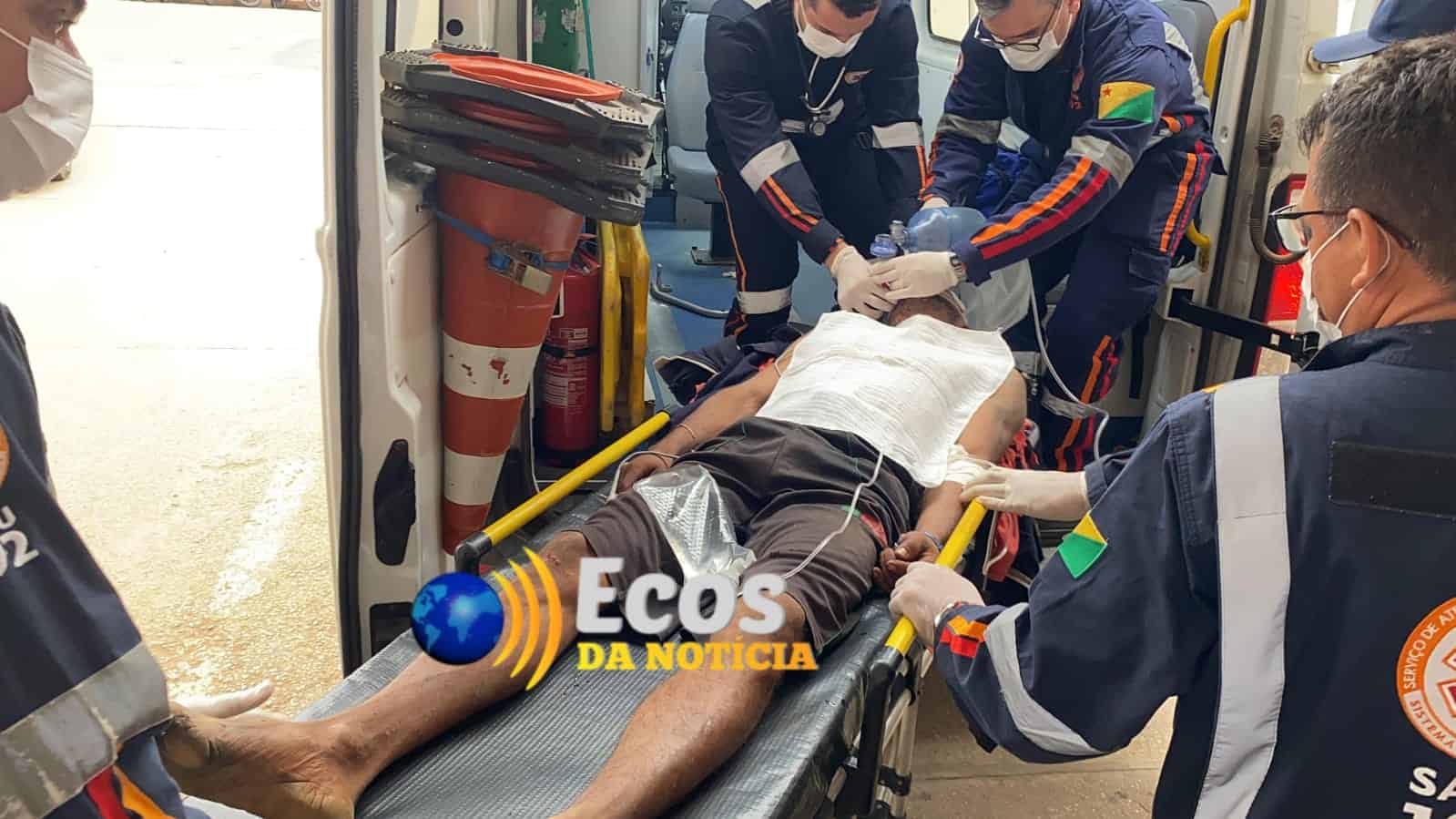 Homem é agredido a golpes de ripa na cabeça, é entubado e dar entrada em estado grave no Pronto-Socorro