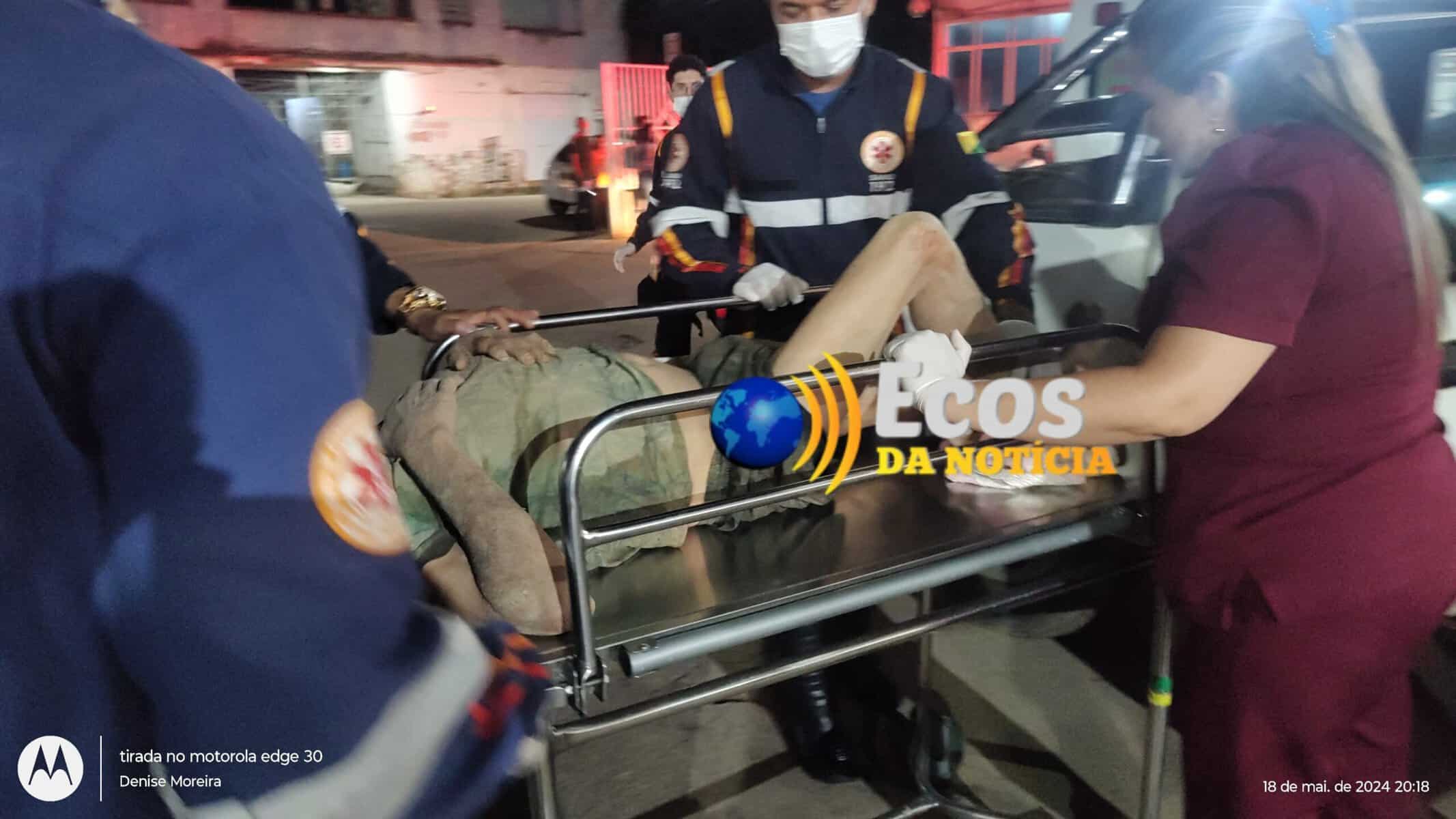 Idoso fica ferido após pular de barranco para fugir de Boi no ramal do Espinhara no município do Bujari