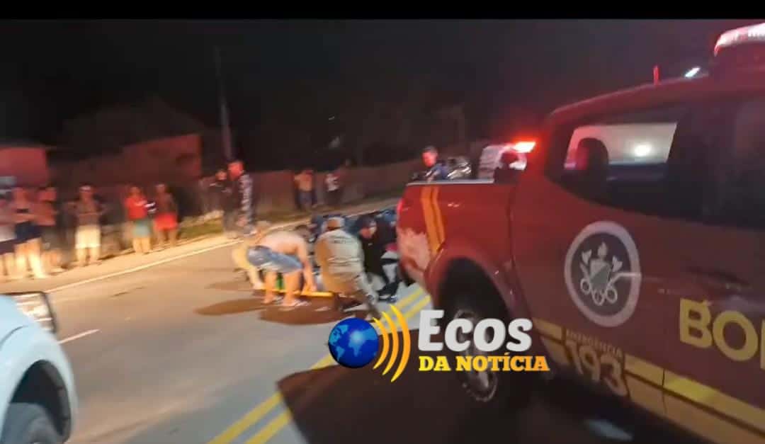 Colisão entre motocicletas deixa quatro pessoas feridas em Sena Madureira