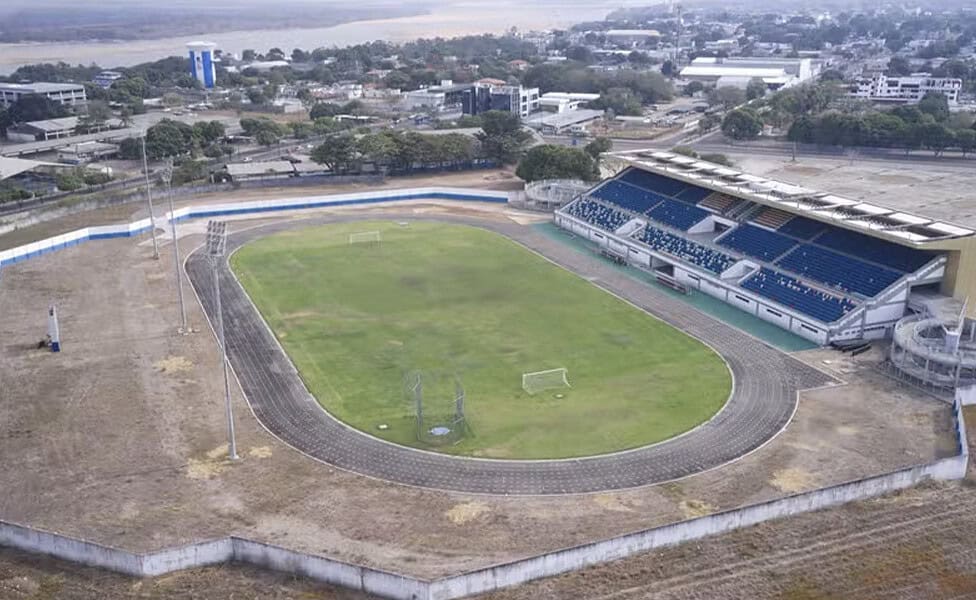 Estádio Canarinho na semana de abertura do Campeonato Roraimense de Futebol 2024 — Foto: Thiago Bríglia/Platô Filmes