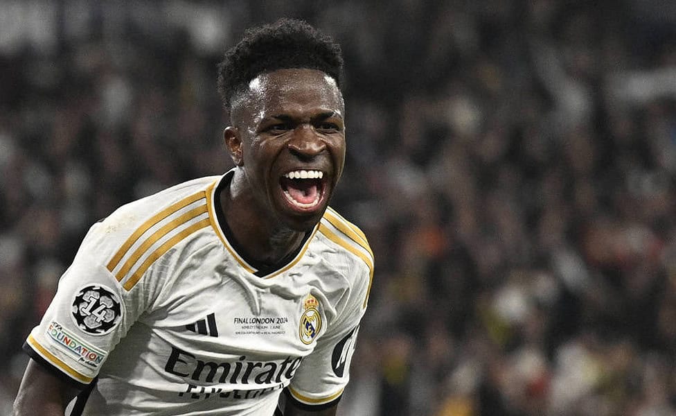 Vinicius Junior comemora Gol na final da champions | INA FASSBENDER / AFP