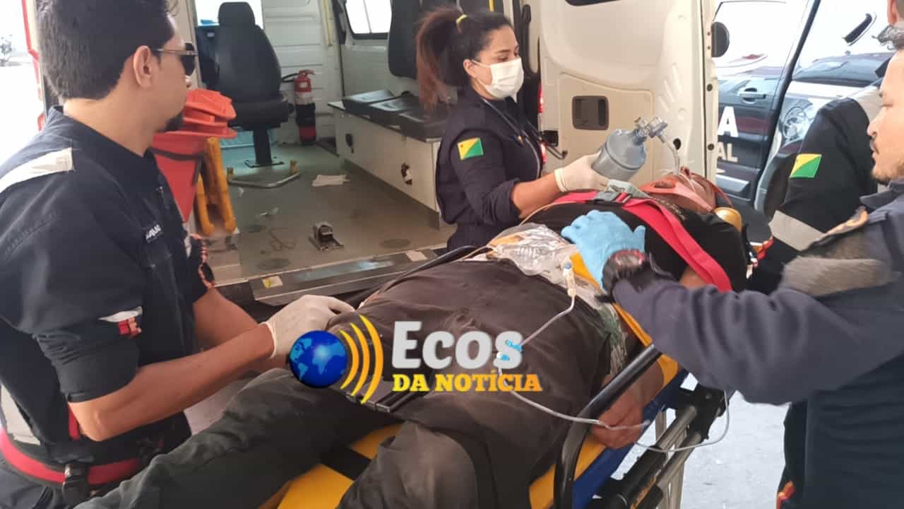 Discussão em bar na gameleira termina com Motoboy agredido e entubado no PS de Rio Branco