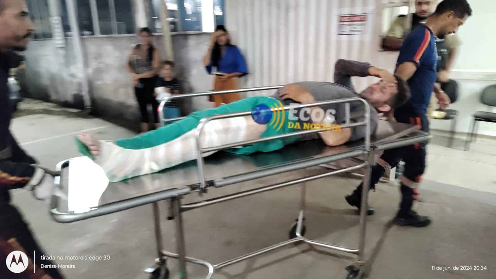 Acidente de moto na Vila do V em Porto Acre deixa trabalhador ferido