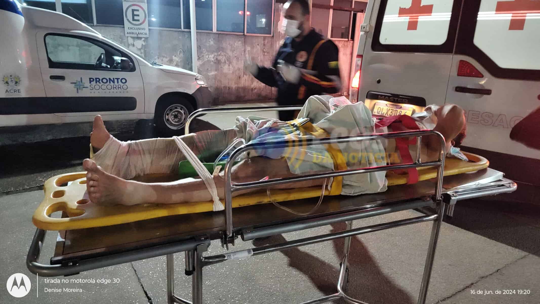 Em Plácido de Castro, trabalhador fica ferido, após cair de andaime