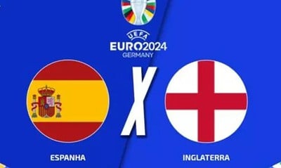 Espanha e Inglaterra decidem a Eurocopa na tarde deste domingo –
Foto: Arte/Jogada10 / Jogada10