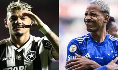 (foto: Vítor Silva/Botafogo e Gustavo Aleixo/Cruzeiro)