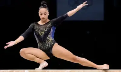 Estreante em Olimpíadas, Julia Soares of Brazil in action on the balance beam. REUTERS/Amanda Perobelli - AMANDA PEROBELLI