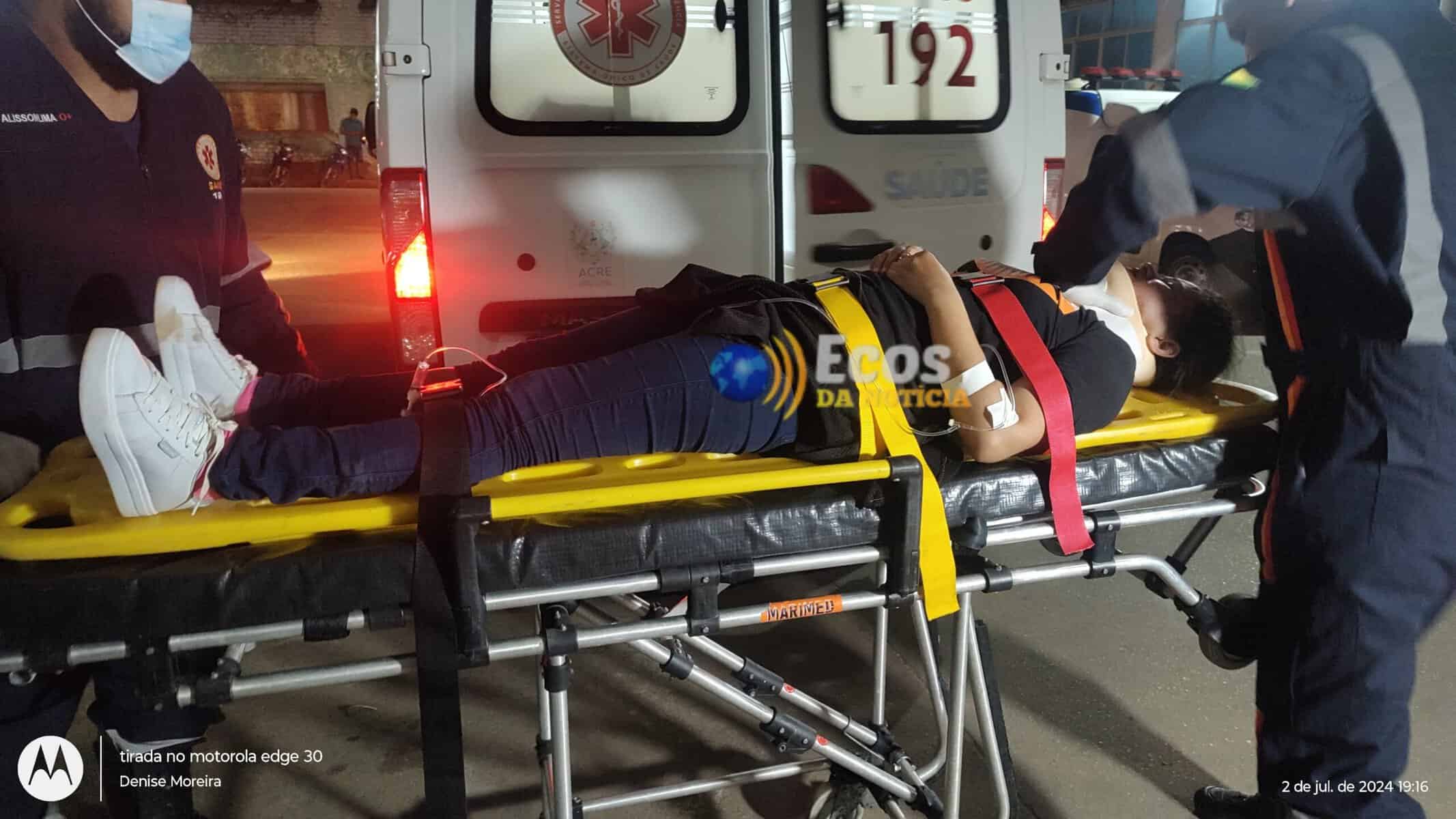 Colisão entre motocicletas na Avenida Sobral deixa duas pessoas feridas