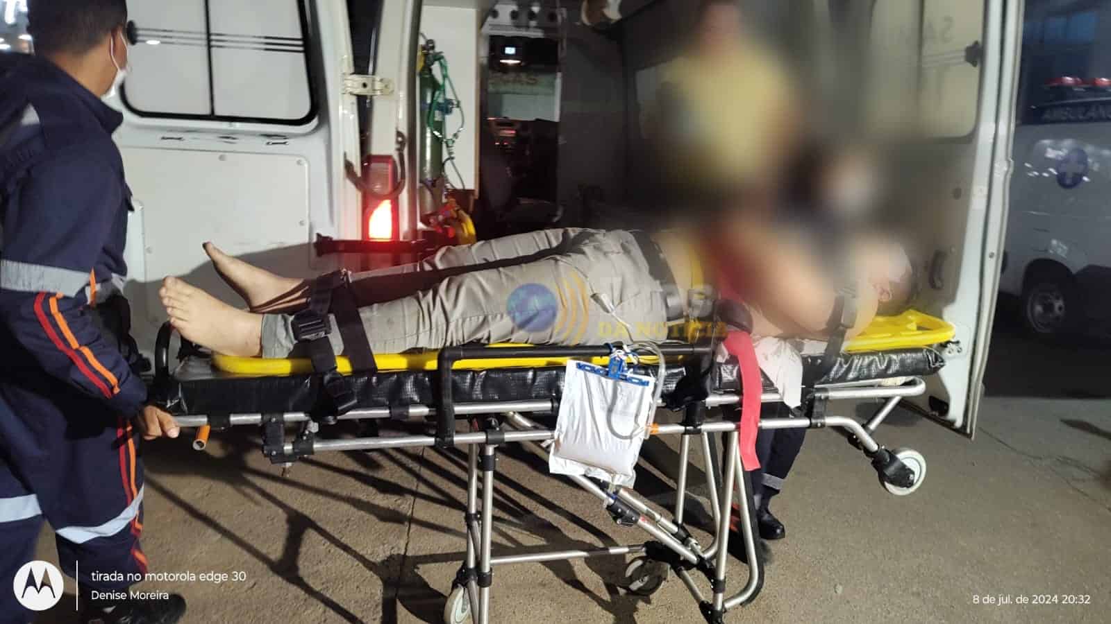 Jovem vítima de acidente na BR-364 chega ao Pronto Socorro